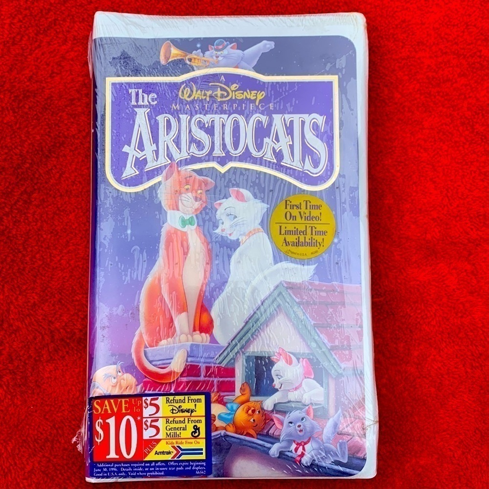 New Walt Disney The Aristocats VHS factory sealed vintage